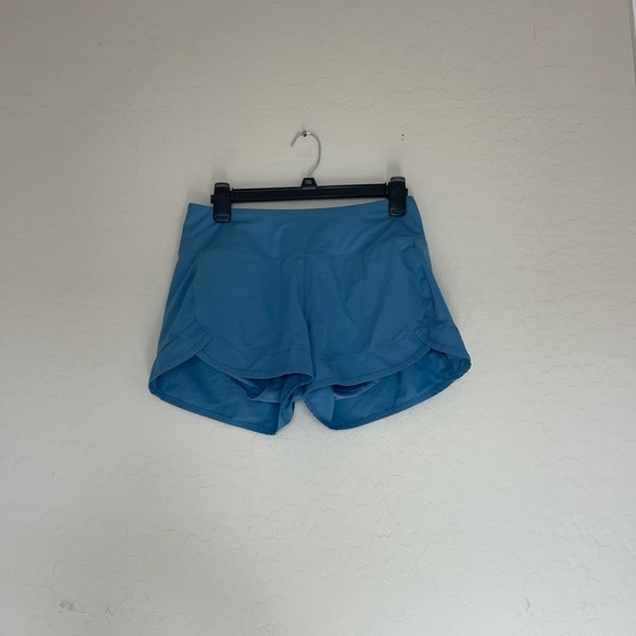 Blue Athletic Shorts with Elastic Waistband - Picture 4 of 4